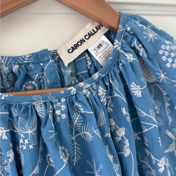 Caron Callahan AMELIA DRESS IN SKY MEADOW EMBROIDERY - Size XS, NWOT - Picture 3 of 3